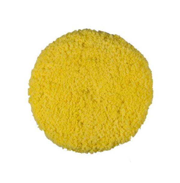 9 inch Malco Yellow Wool Medium Cutting Pad (Roterend) - Autowaxservice